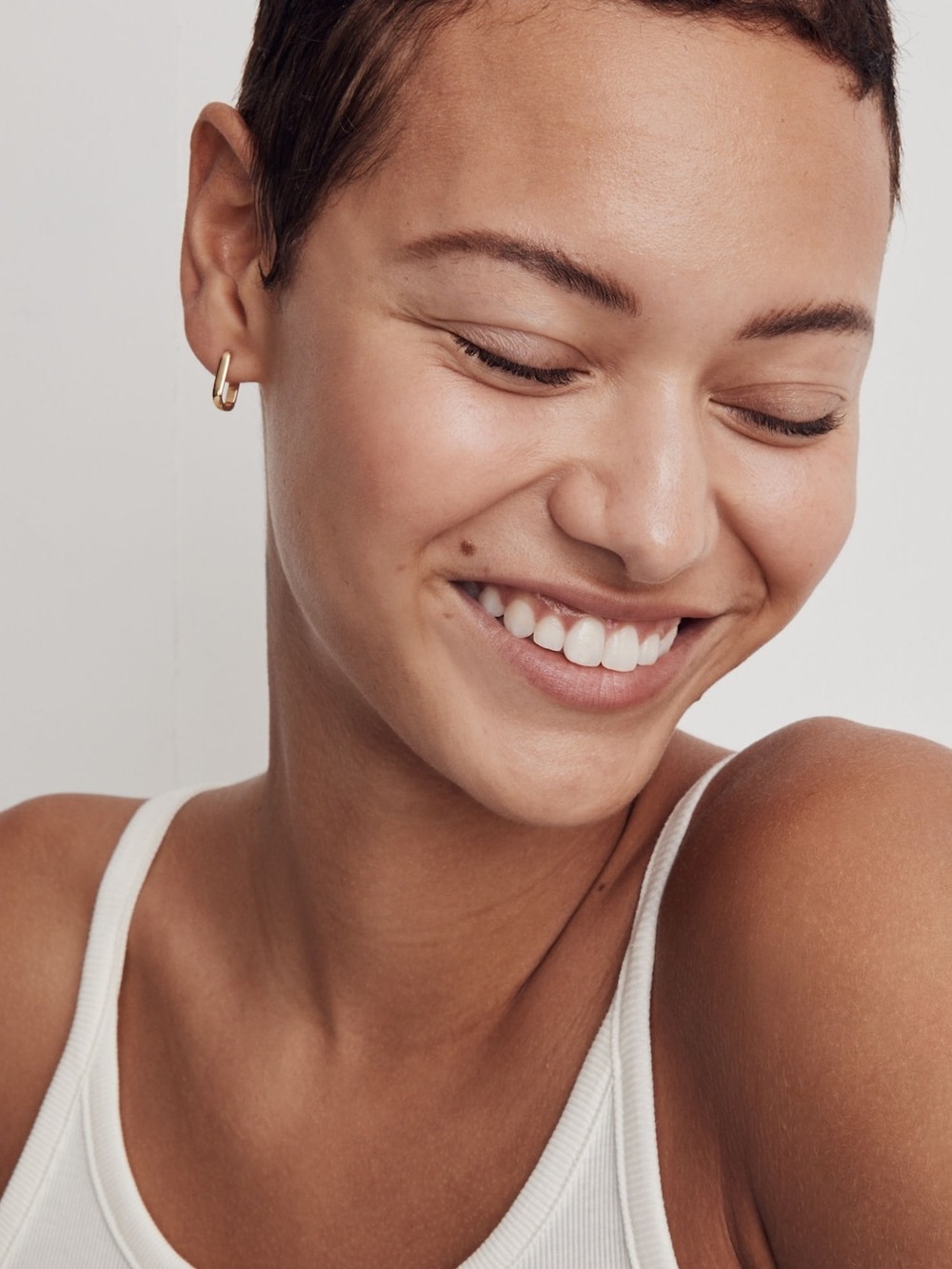 MADEWELL Gold Demi-Fine Carabiner Hoop Earrings